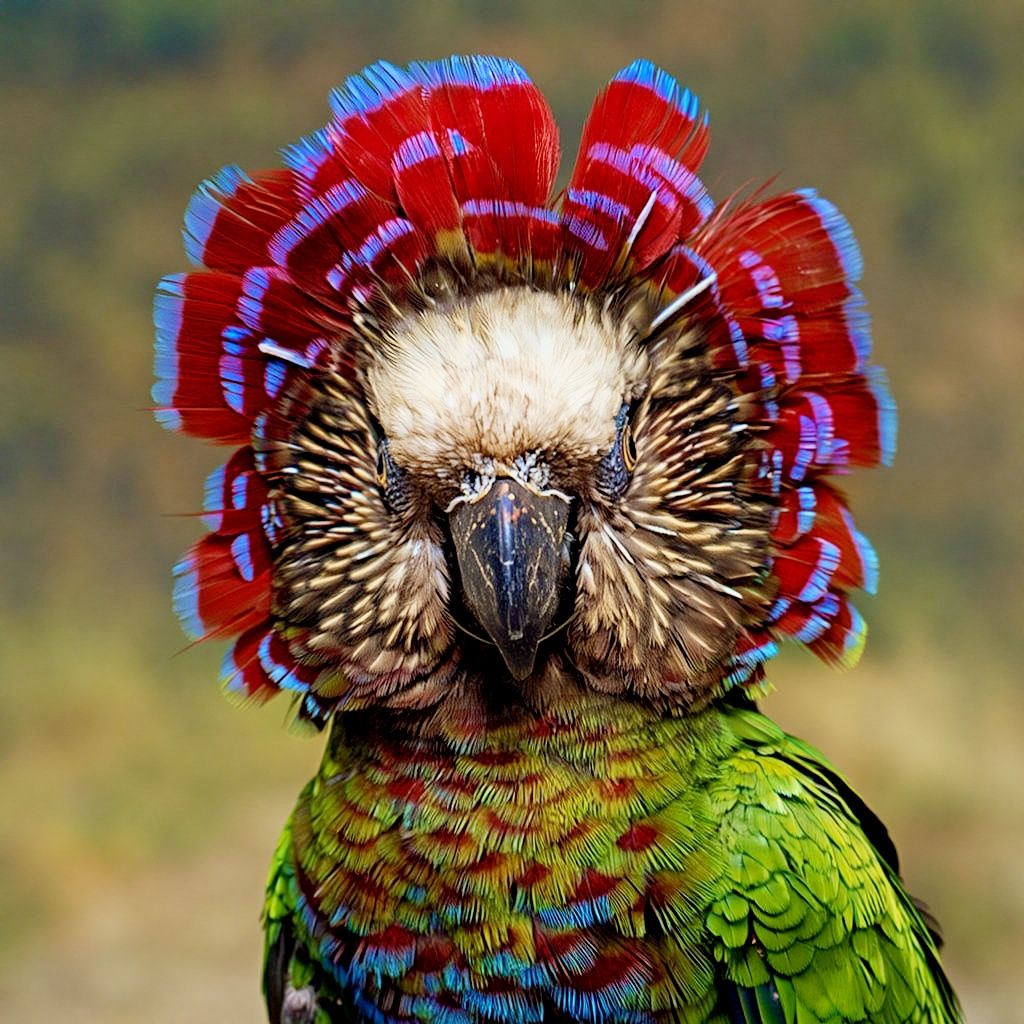 Red-Fan Parrot