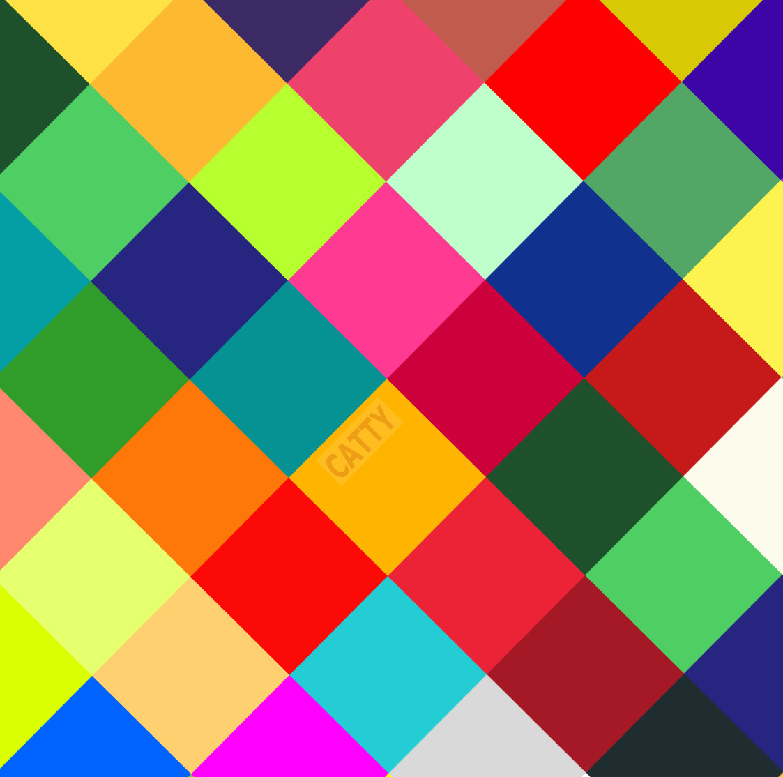 Abstract geometric pattern of colorful diagonal diamond shapes arranged in a grid