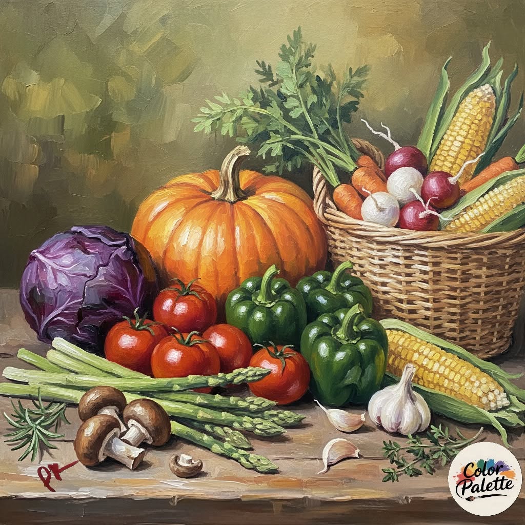 Harvest Vegetables Still Life