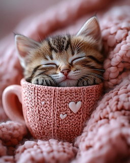Kitten in a cup