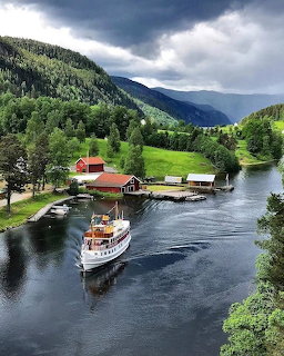 Norwegian Fjord Village Boat