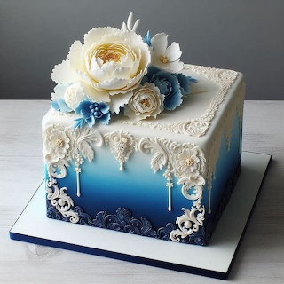 Blue Ombre Cake