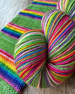 Rainbow Striped Yarn