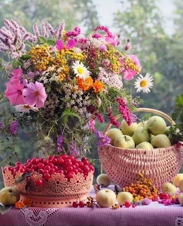 Autumn Flowers and Fruit