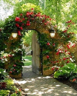 Rose Covered Garden Gate