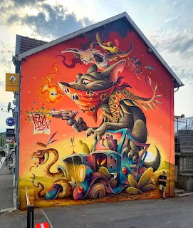 Colorful Street Art Mural