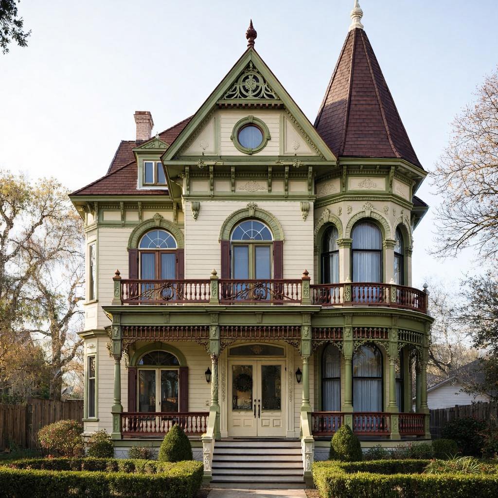 Victorian Mansion with Turret