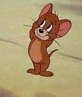 Jerry mouse from Tom and Jerry cartoon standing and smiling