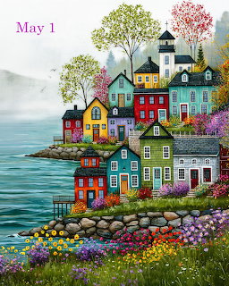 Colorful Coastal Village Houses