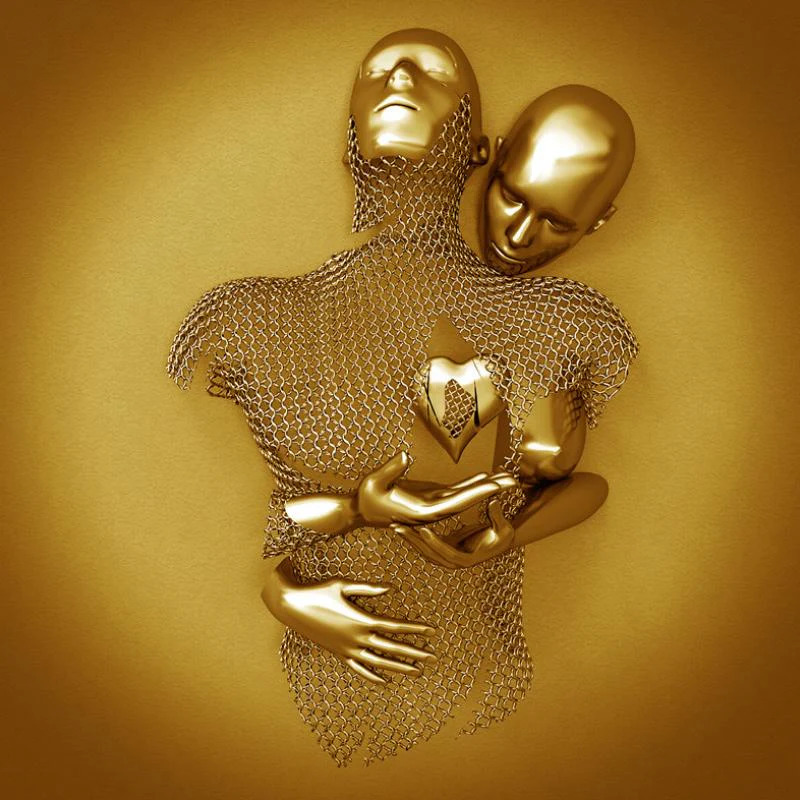 Golden Embrace Sculpture