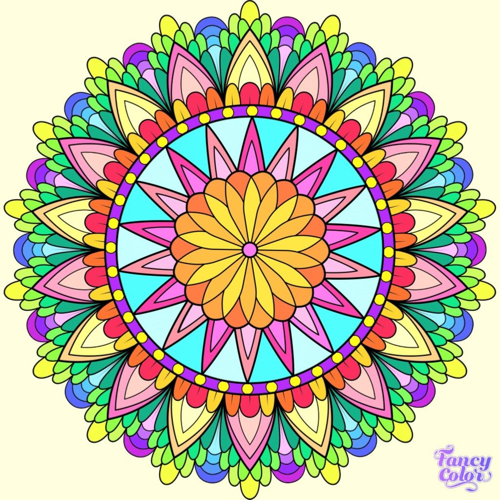 Colorful Mandala Flower Design
