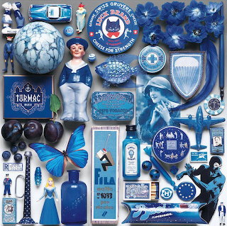 Blue Objects Flat Lay
