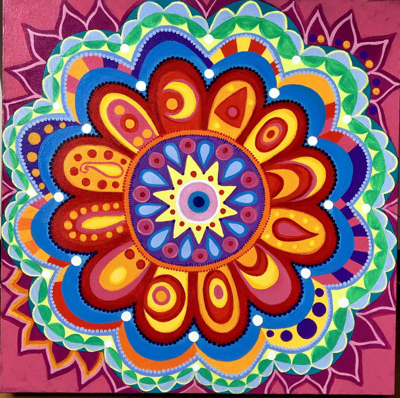 Colorful Mandala Flower Design