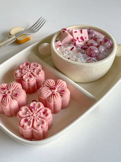 Pink Flower Shaped Desserts