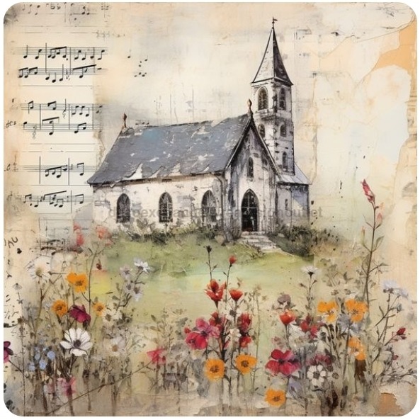 Vintage Church Painting