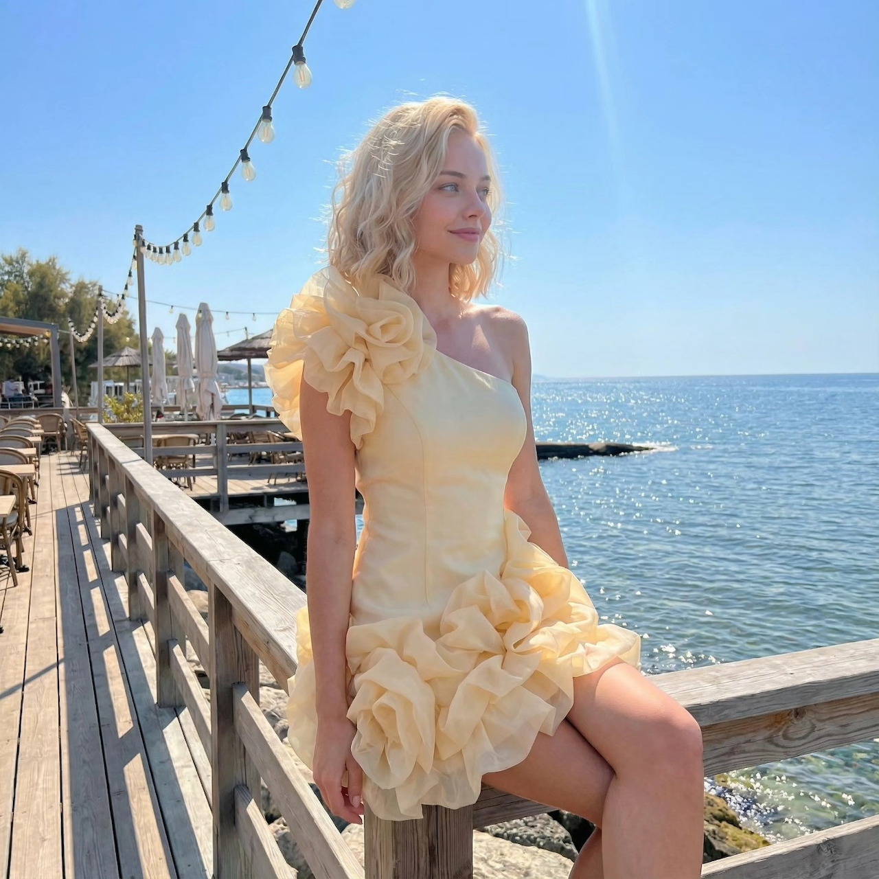 Woman in Yellow Dress