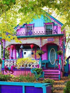 Rainbow Painted Victorian House