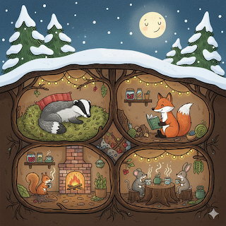 Winter Animal Burrow