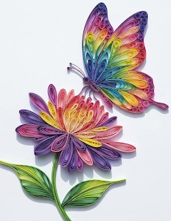 Rainbow Butterfly and Flower