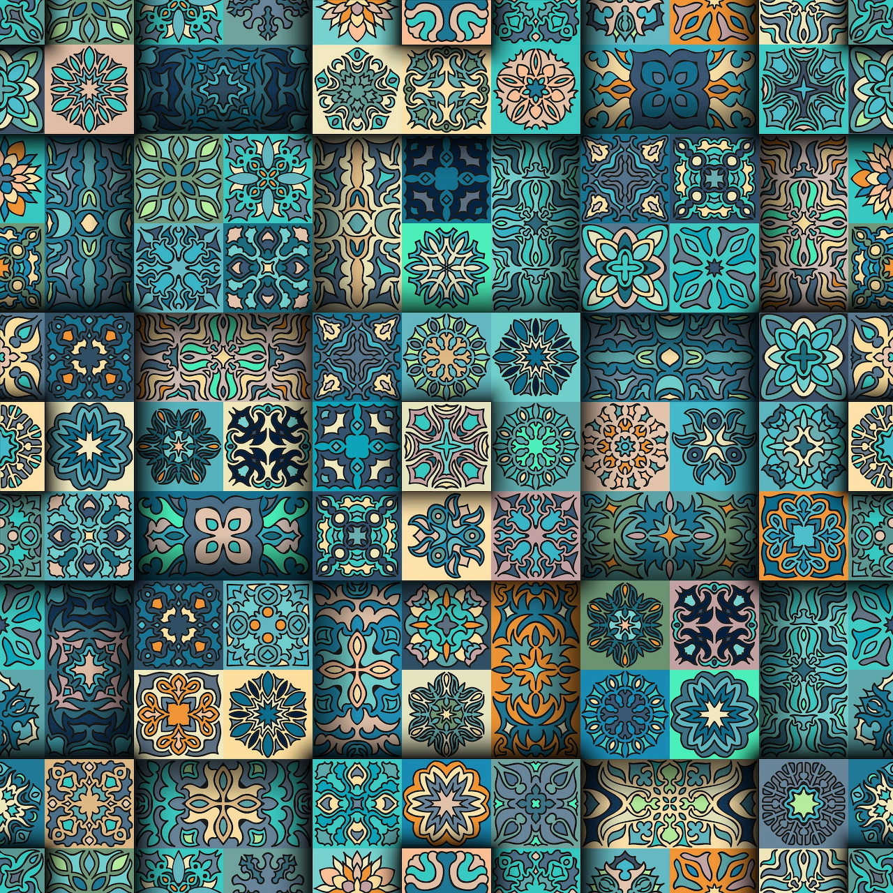 Moroccan Tile Mosaic Pattern