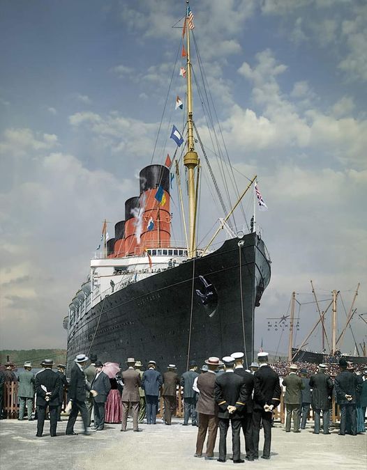 Lusitania in New York