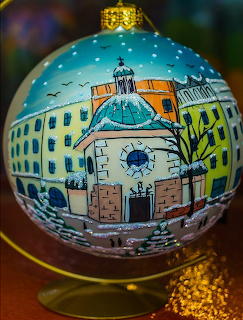 Christmas Ornament Church Scene