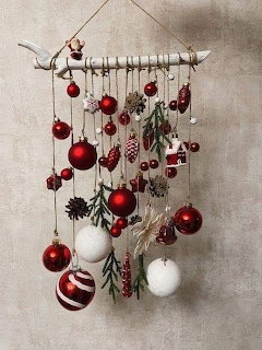 Rustic Christmas Ornament Wall Hanging
