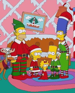 Simpsons Christmas Family