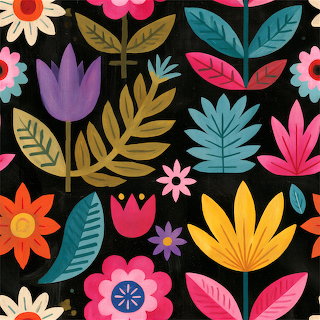 Folk Art Floral Pattern