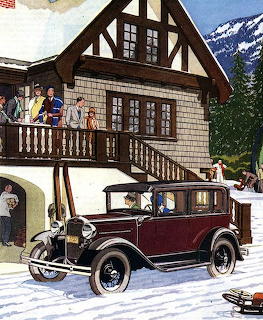 1931 Ford at Ski Lodge