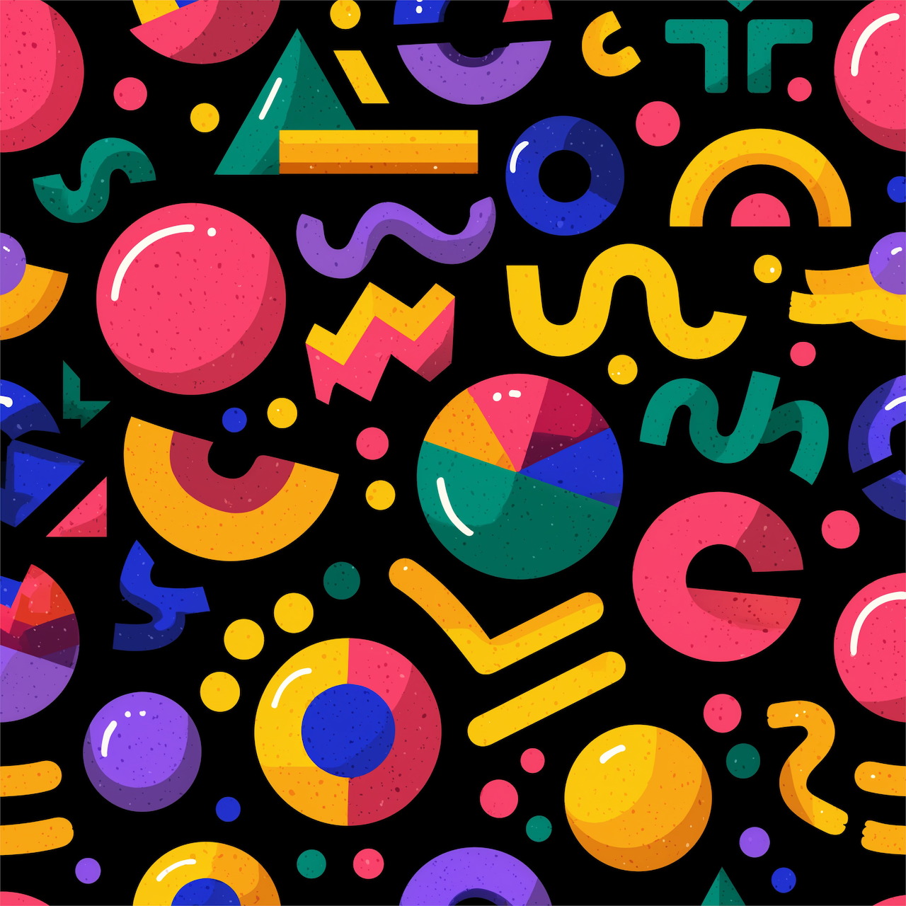 Colorful Geometric Shapes Pattern