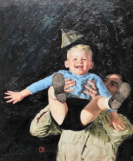 Father & Son by Spencer Douglas Crockwell 1945