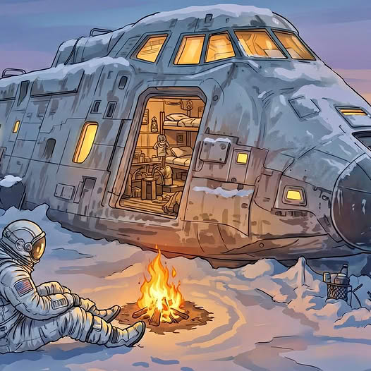 Crashed Spacecraft Campfire