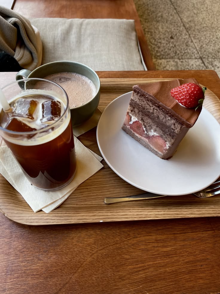 Iced Coffee and Chocolate Cake
