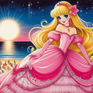 Princess in Pink Gown