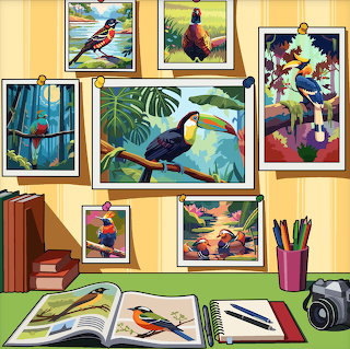 Bird Art Gallery Wall