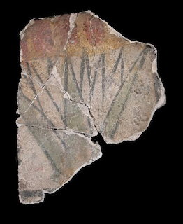 Amarna Painted Lotus Floor Fragment