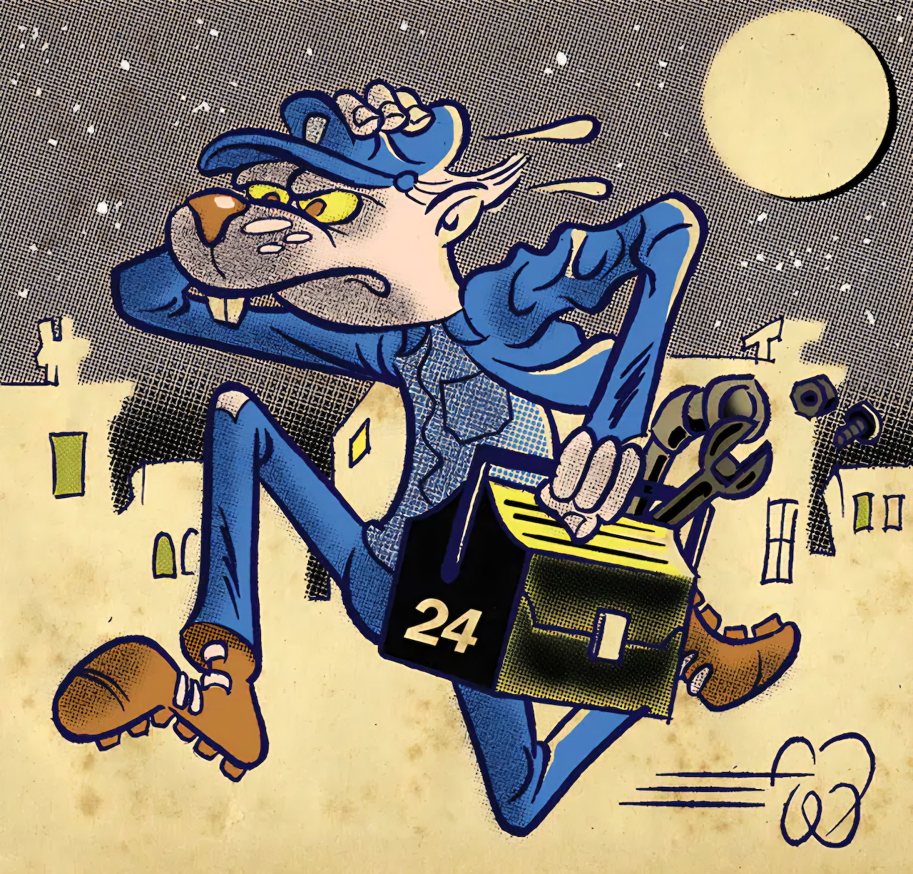 Cartoon Cat Burglar