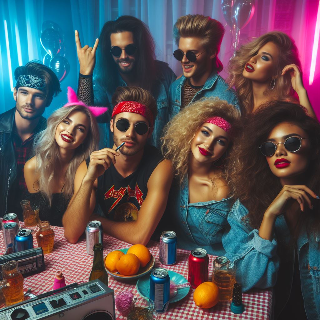 1980s Rock Party Backstage