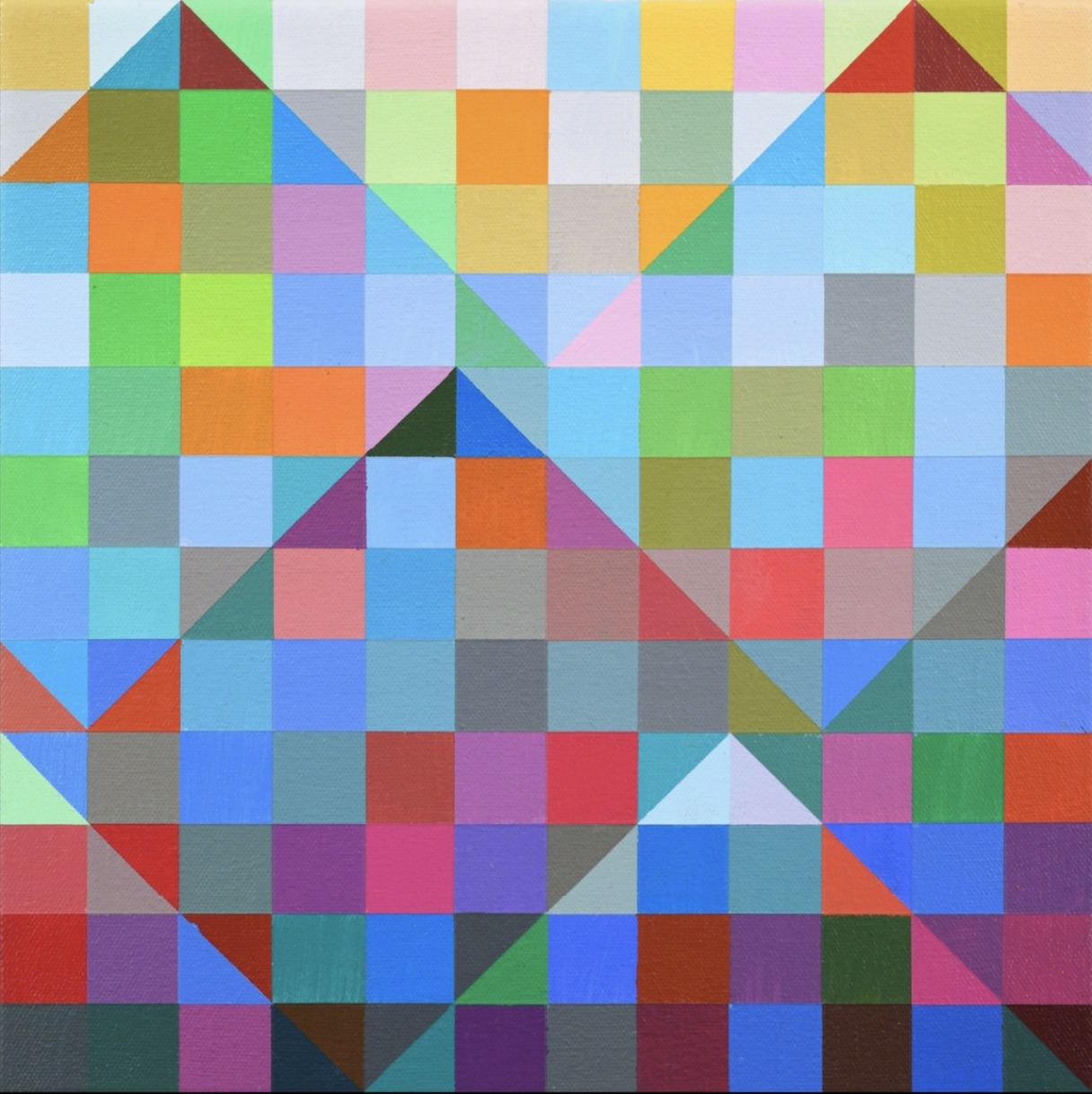 Colorful Geometric Squares Op Art