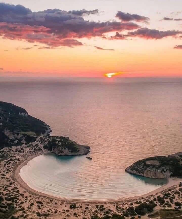 Voidokilia Beach Sunset Greece
