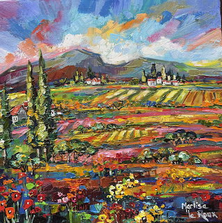 Colorful Farm Landscape Painting