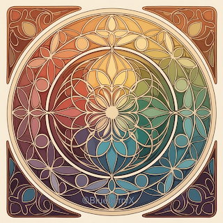 Rainbow Mandala Art