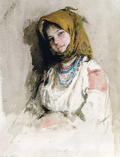 Romanian Peasant Girl Portrait