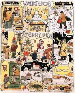 Josef Lada Vánoce Illustration