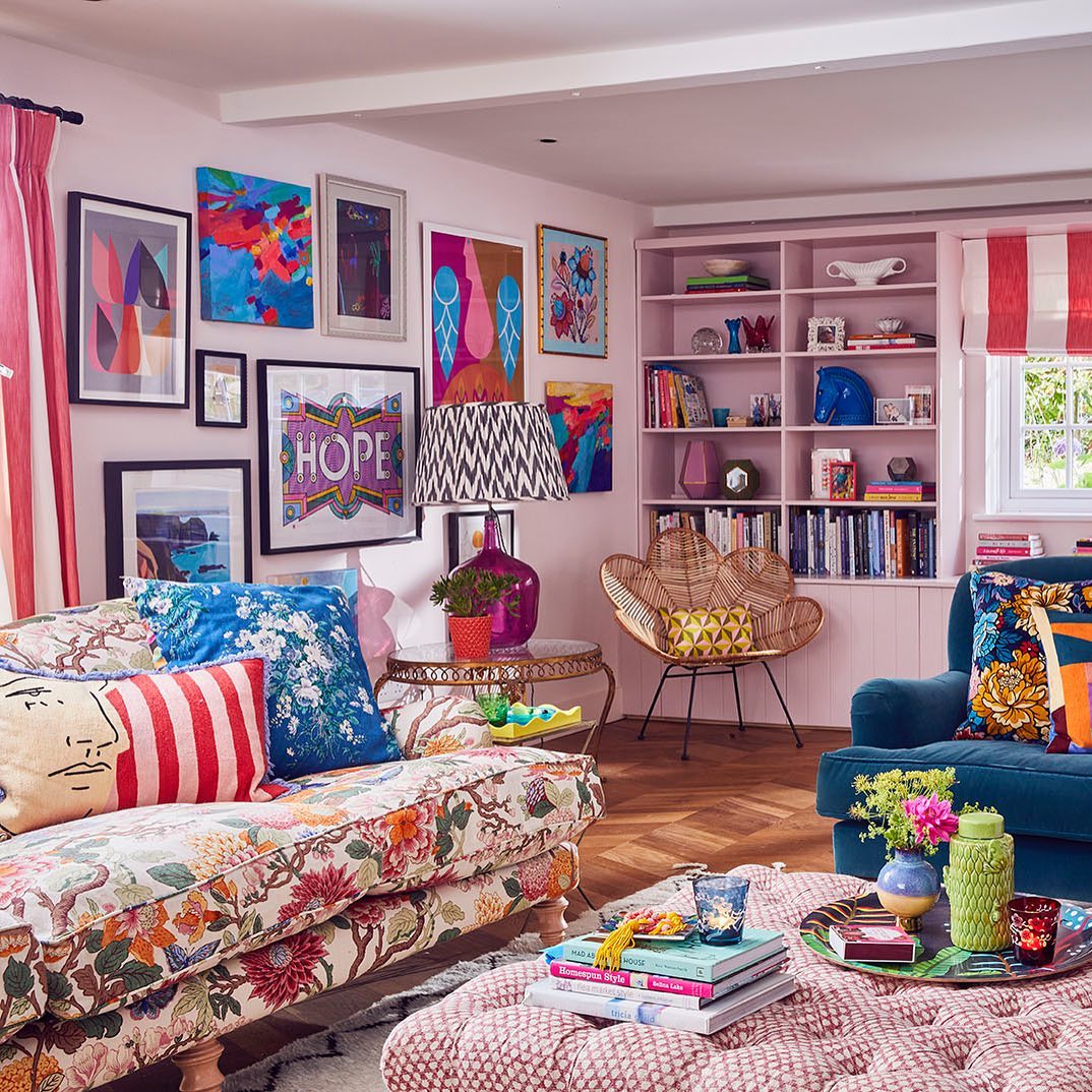 Colorful Eclectic Living Room