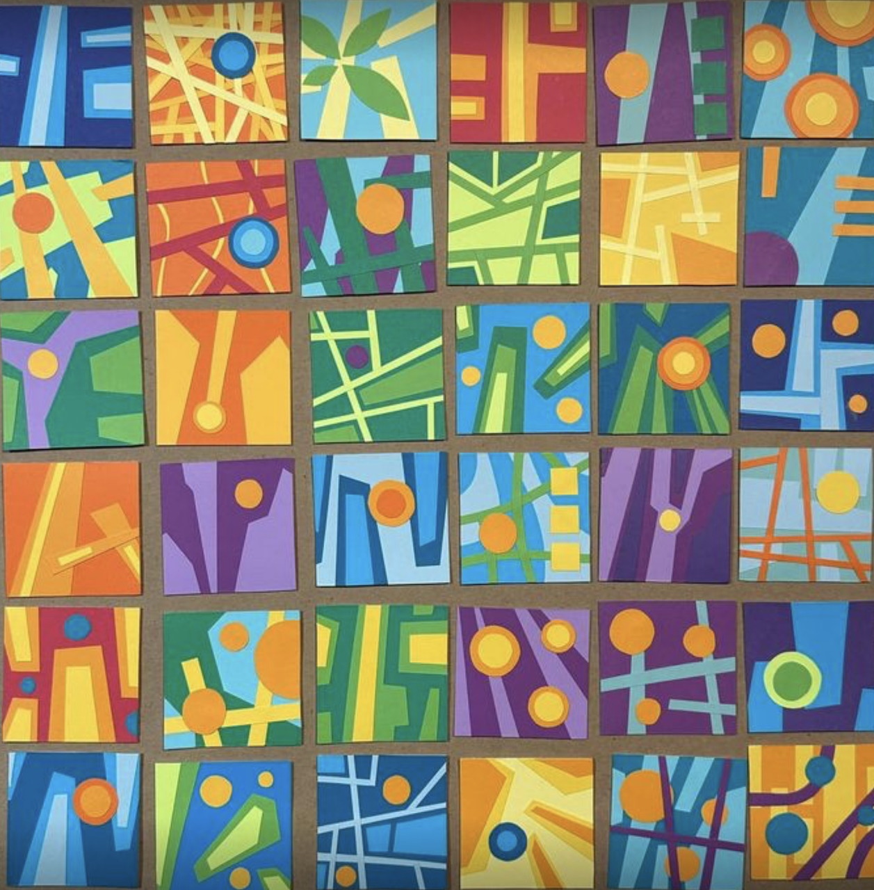 Colorful Geometric Grid