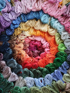 Colorful Yarn Spiral