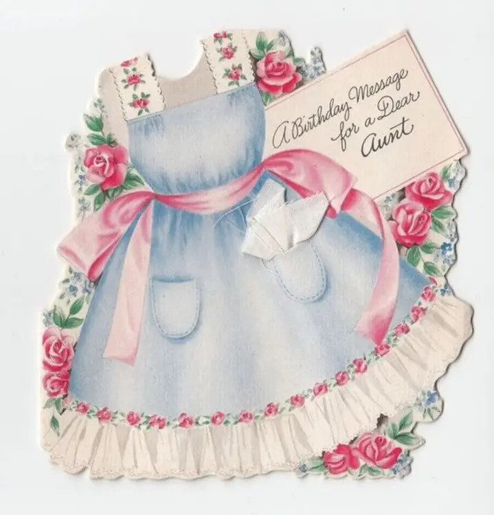 Vintage Birthday Card Apron