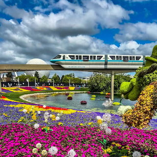 Monorail Over Garden